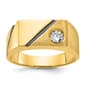 Mens Gentlemens Classics(tm) 14kt. Gold Rhodium Plated Diamond Ring - image 1