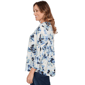 Plus Size Emaline Seabreeze Essence 3/4 Sleeve Top With Overlapp - image 4