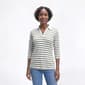 Womens Hasting & Smith 3/4 Sleeve Stripe Pullover Tee - image 2