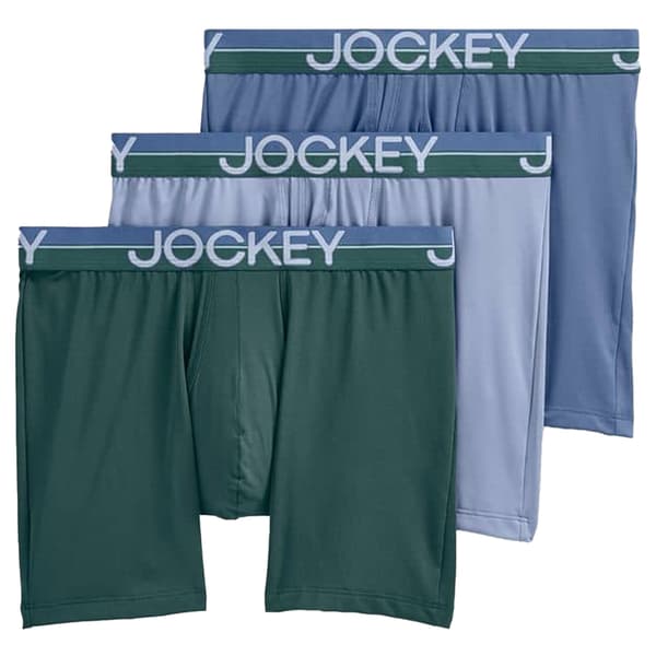 Mens Jockey(R) 3pk. Infinite Cool Boxer Briefs - Blue/Green