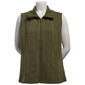 Womens Emily Daniels Solid Cable Knit Zip Front Vest - image 2