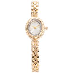 Womens Gold-Tone Silver Sunray Dial Watch - AM207A