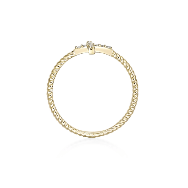 Brilliant Grown 18kt. Gold-Plated Lab-Grown Diamond Accent Ring