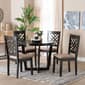 Baxton Studio Alena Modern Dark Brown Wood 5pc. Dining Set - image 2