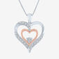 Nova Star&#40;R&#41; Pink Plated Accent Lab Grown Diamond Heart Necklace - image 1