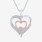 Nova Star(R) Pink Plated Accent Lab Grown Diamond Heart Necklace - image 1