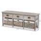 Baxton Studio Mabyn Light Grey Wood 3-Drawer Storage Bench - image 10