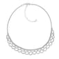 Roman Silver-Tone Crystal Cup Chain Collar Necklace - image 1