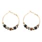Ashley Cooper(tm) Beaded Earth-Tone Hoop Earrings - image 1