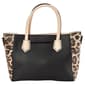 Adrienne Vittadini Leopard & Black Pebble Satchel - image 4