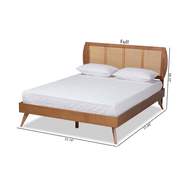 Baxton Studio Asam Modern Walnut Brown Wood Platform Bed