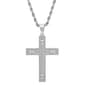 Mens Steeltime Snakeskin Cross Pendant Necklace - image 1