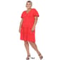 Plus Size White Mark Short Sleeve V-Neck Midi Dress - image 8