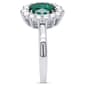 Nova Star® Oval Lab-Grown Emerald with Lab-Grown Diamond Ring - image 3