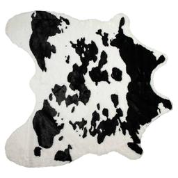 9th & Pike(R) Black & White Faux Cowhide Area Rug
