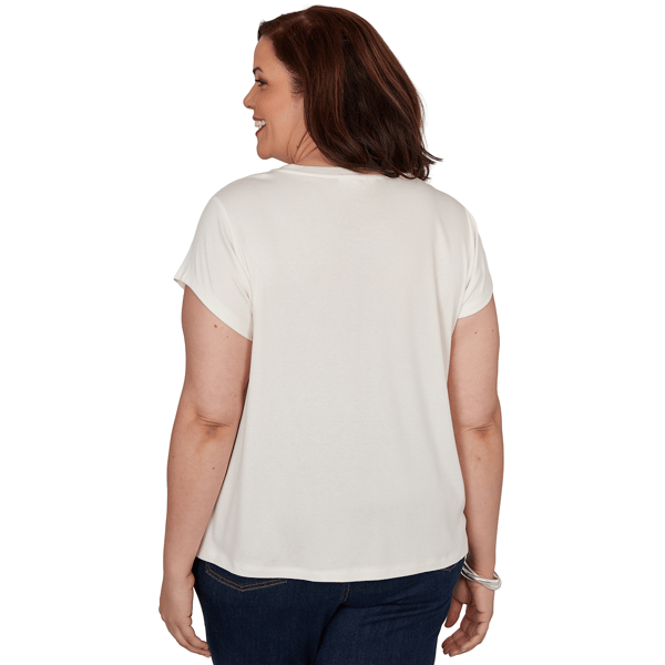 Plus Size Skye’s the Limit Sunny Blue Skies Floral Lace Blouse