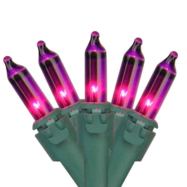 Northlight Seasonal 7ft. Purple Christmas Light Set - Green Wire