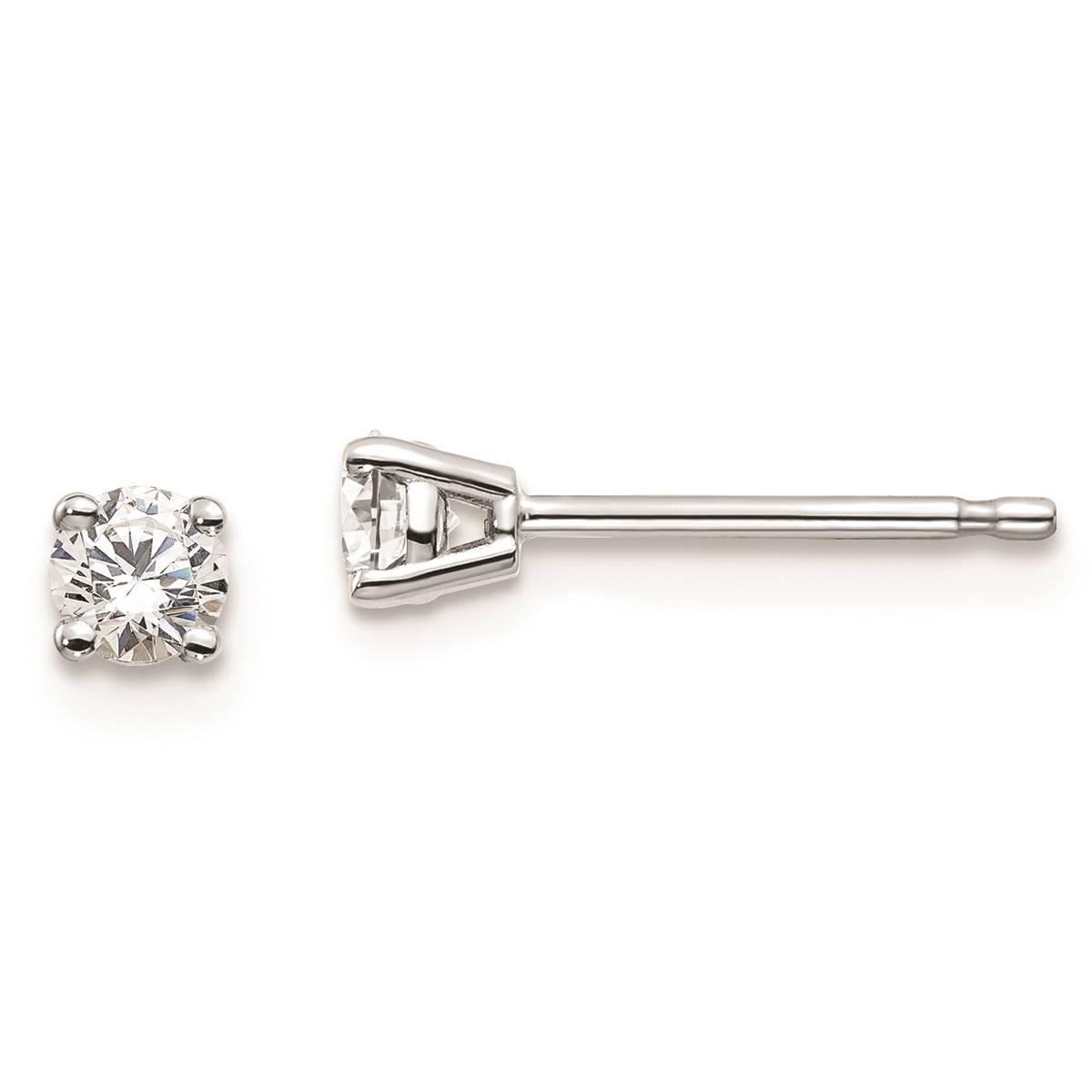 Pure Fire 14kt. White Gold 4-Prong 1/4ctw. Diamond Stud...