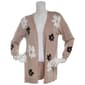 Petite Hanna & Gracie Long Sleeve Floral Intarsia Cardigan - image 1