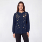 Petite Hasting & Smith Autumn Leaves Fleece Cardigan - image 1