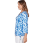 Plus Size Heart''s of Palm Embraceable Blue Brushstroke Blouse - image 4