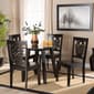 Baxton Studio Mina Dark Brown Finished Wood 5pc. Dining Set - image 7