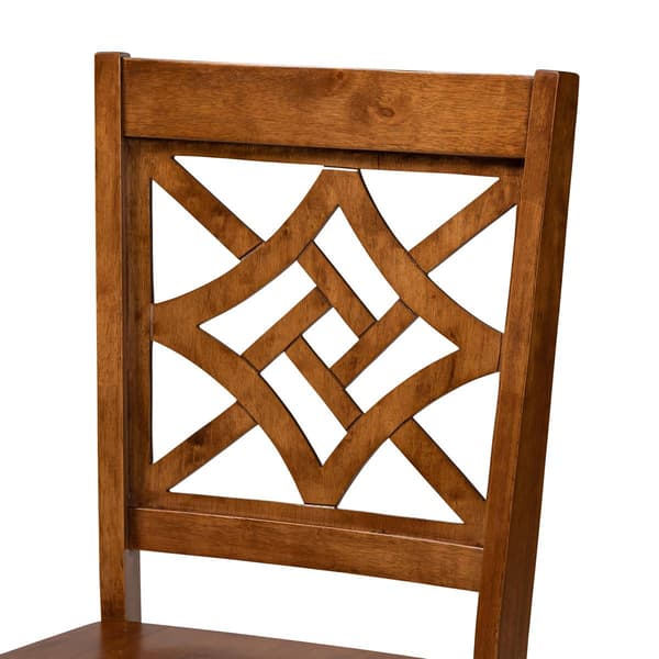 Baxton Studio Nicolette Walnut Brown Finished Wood 5pc Dining Set