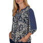 Petite Ruby Rd. English Countryside 3/4 Sleeve Foliage Blouse - image 5