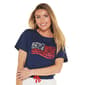 Womens Club 76 Short Sleeve Paisley Flag Tee - image 1