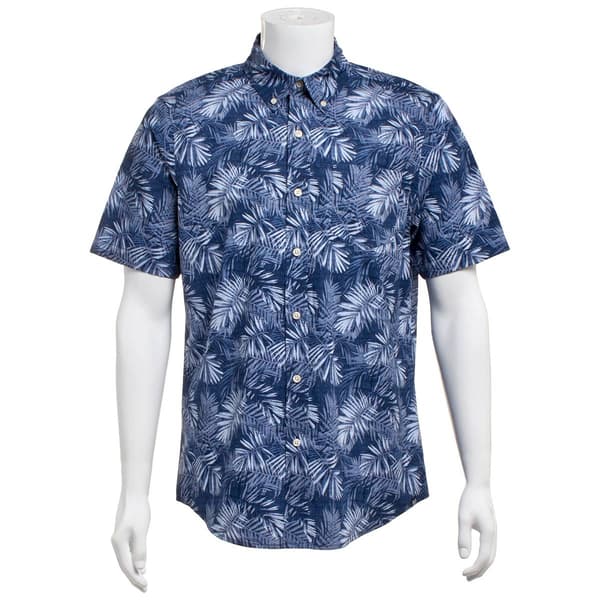 Mens Chaps Cotton Button Down Shirt - Blue Stone - image 