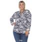 Plus Size White Mark Pleated Long Sleeve Floral Blouse - image 6