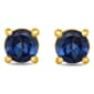 Gemstone Classics™ Gold Created Blue Sapphire Earrings - image 2