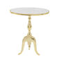 9th & Pike(R) Gold Marble Traditional Accent Table - image 1
