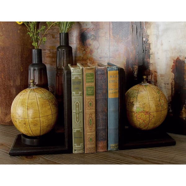 9th & Pike&#174;. 2pc. Wooden Globe Bookends