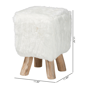 bali & pari Scotlyn Faux Fur Footstool with Teak Wood Legs - image 6