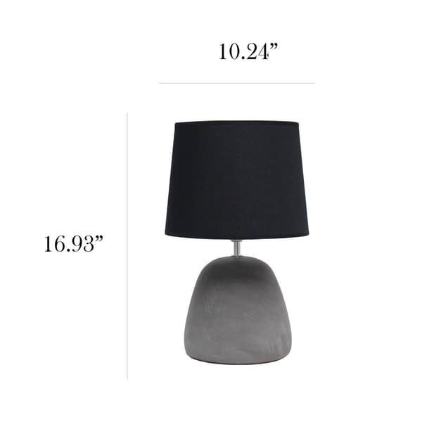 Simple Designs Round Concrete Table Lamp