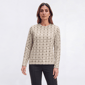 Womens Hasting & Smith Long Sleeve Snowflake Fleece Sweater - image 1