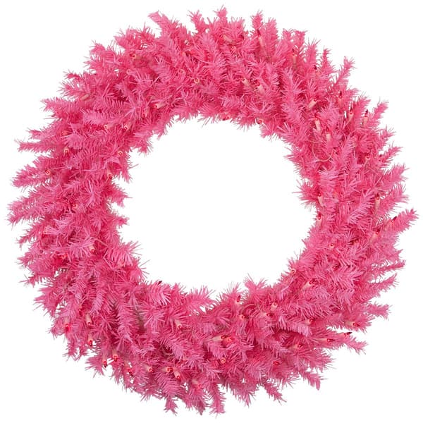 Northlight Seasonal 36in. Pink Spruce Artificial Christmas Wreath - image 