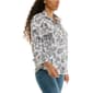 Plus Size Zac & Rachel 3/4 Sleeve Paris Floral Casual Button Down - image 3