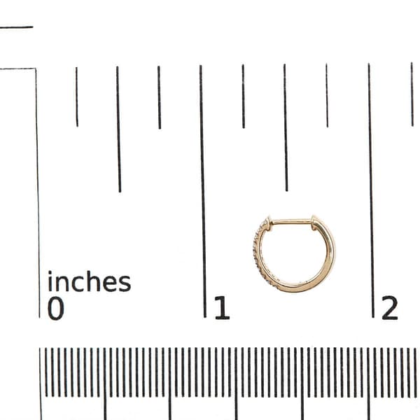 Haus of Brilliance 10kt. Gold 1/10ctw. Diamond Huggy Earrings