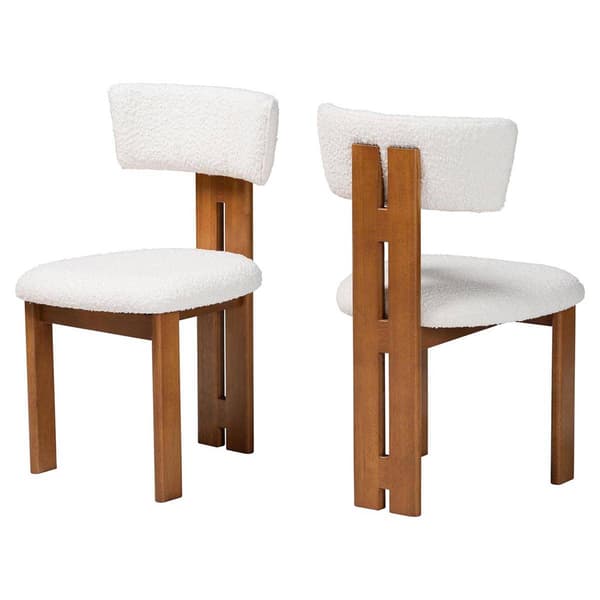 Baxton Studio Kyren Modern Cream Boucle Dining Chair