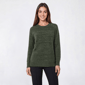 Petite Napa Valley Long Sleeve Solid Button Shoulder Sweater - image 2