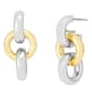 Steve Madden Interlock Rings Double Drop Earrings - image 2