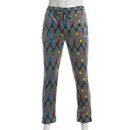 Mens Preswick & Moore(R) Holiday Lights Silky Fleece Pajama Pants