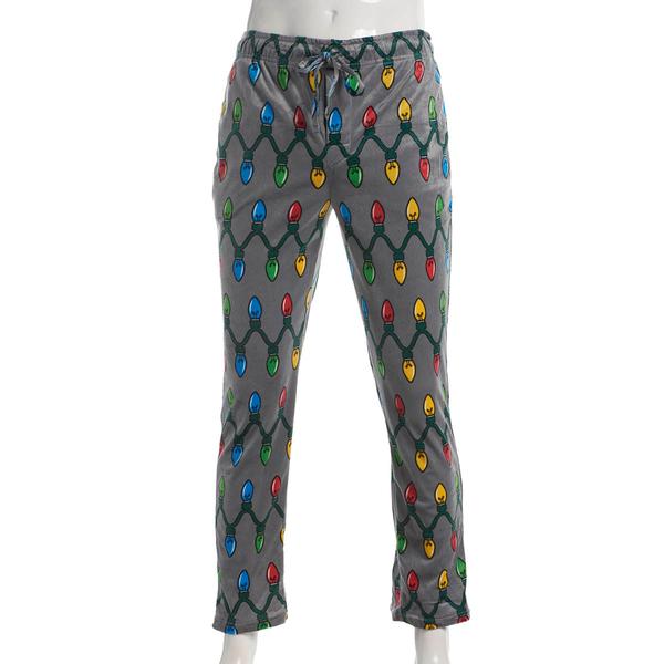 Mens Preswick & Moore(R) Holiday Lights Silky Fleece Pajama Pants - image 