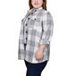Plus Size Mountain Ridge Long Sleeve Twill Checkered Shacket - image 4