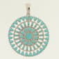 Wearable Art Silver & Turquoise Round Enhancer - image 1