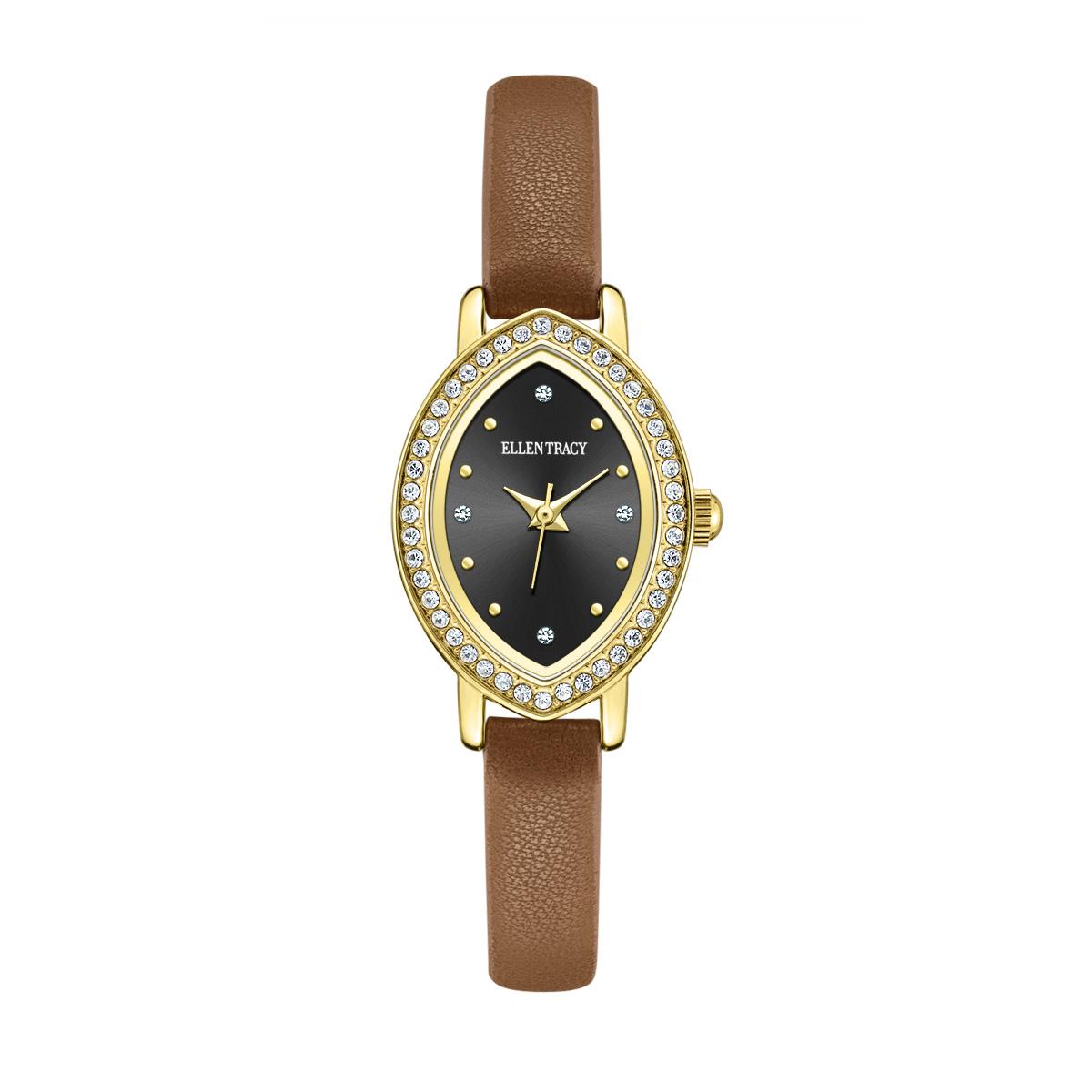 Womens Ellen Tracy Marquis Crystal Strap Watch - ET5454GD
