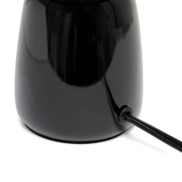 Simple Designs 10in. Traditional Ceramic Thimble Table Lamp