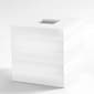 Cassadecor White Lacquer Stripe Bath Accessories - Tissue Holder - image 1